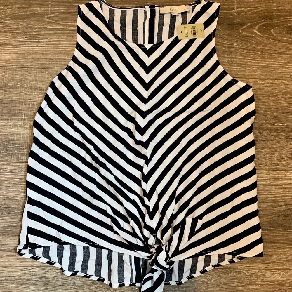NWT Loft Petites Small Striped Tank Top